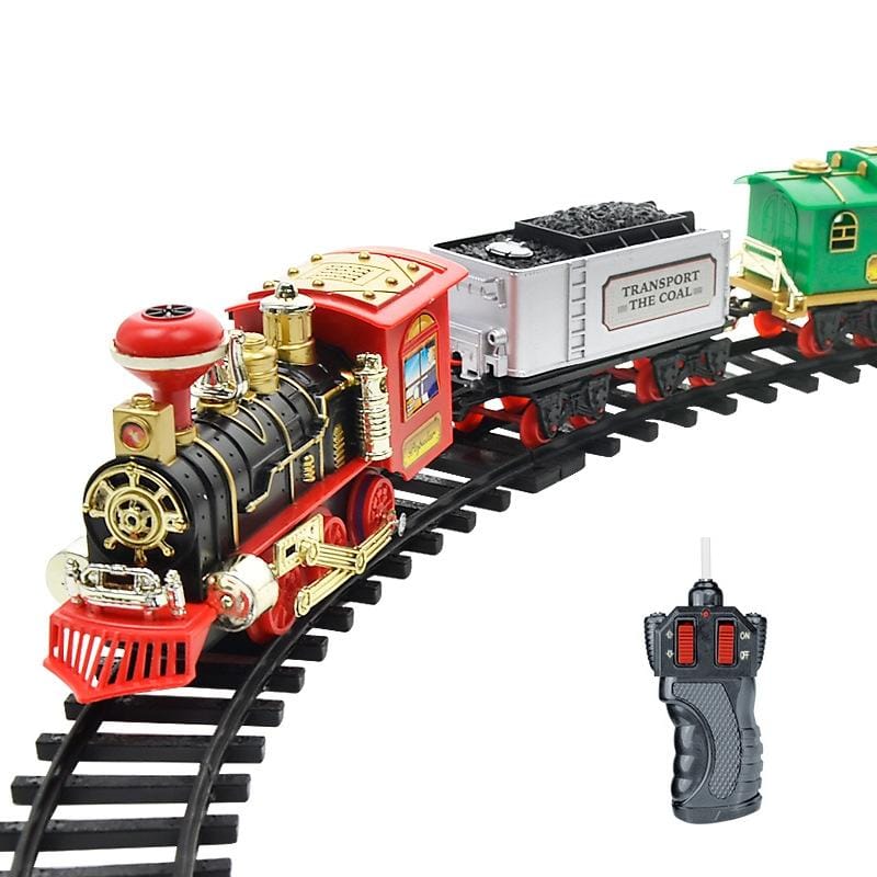 Electric Dynamic Steam RC Track Train Set Simulation Model Toy for Children Rechargeable Children Remote Control Toy Set (333-72)