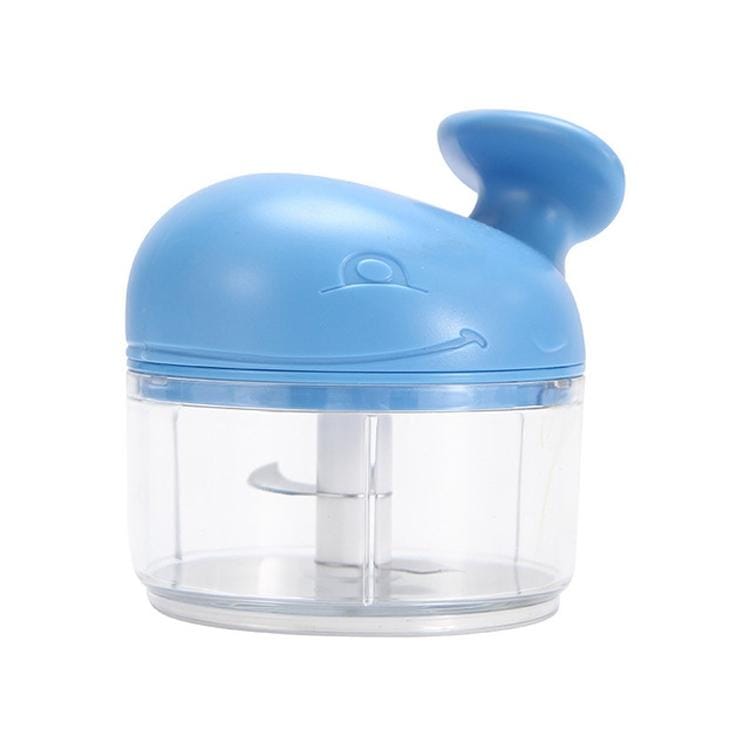 Home Kitchen Cartoon Whale Shape Hand-pulled Mini Garlic Puller Multi-function Chili Pepper Mincer (Pink)