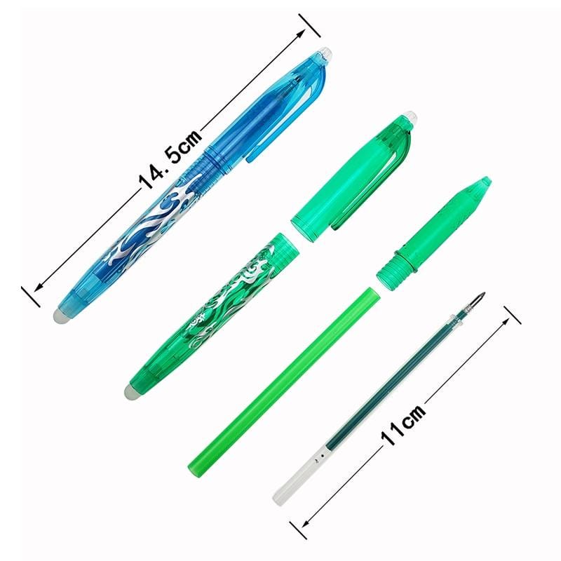 0.5mm Erasable Pen Colorful 8 Color Creative Writing Tools (Green)