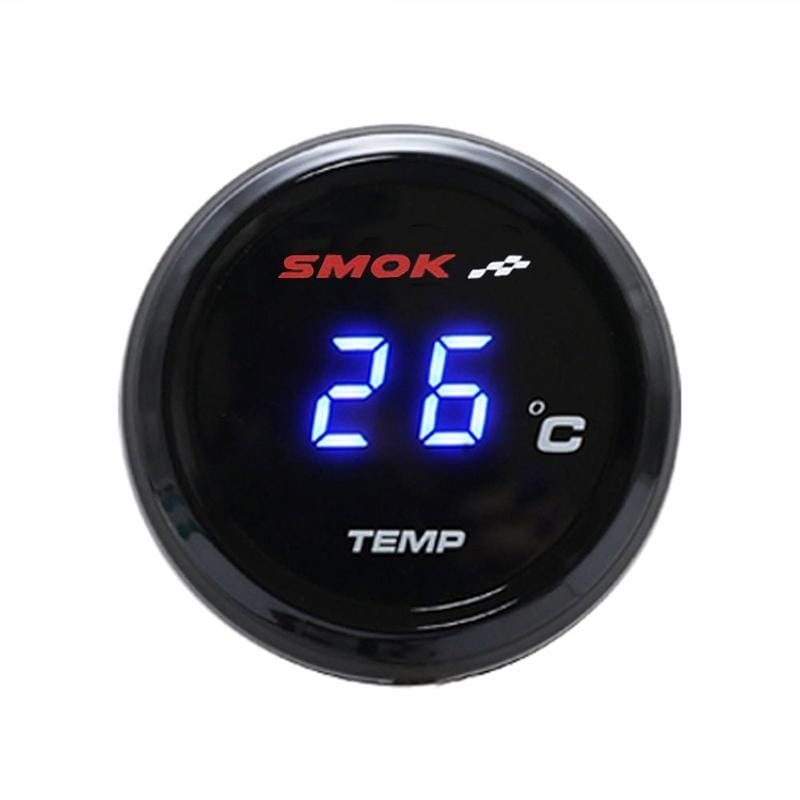 Motorcycle Universal Thermometer Smok Instrument Modification for Harley Battle Pedal in Smok Light Source (Black Blue)