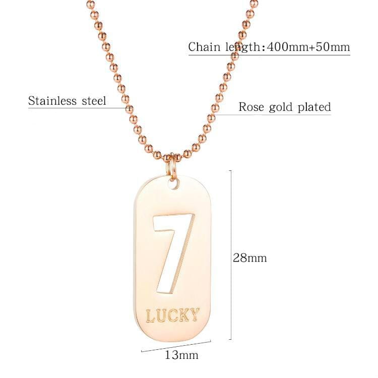 OPK 1681 Personality Simple Number Pendant Clavicle Chain Jewelry