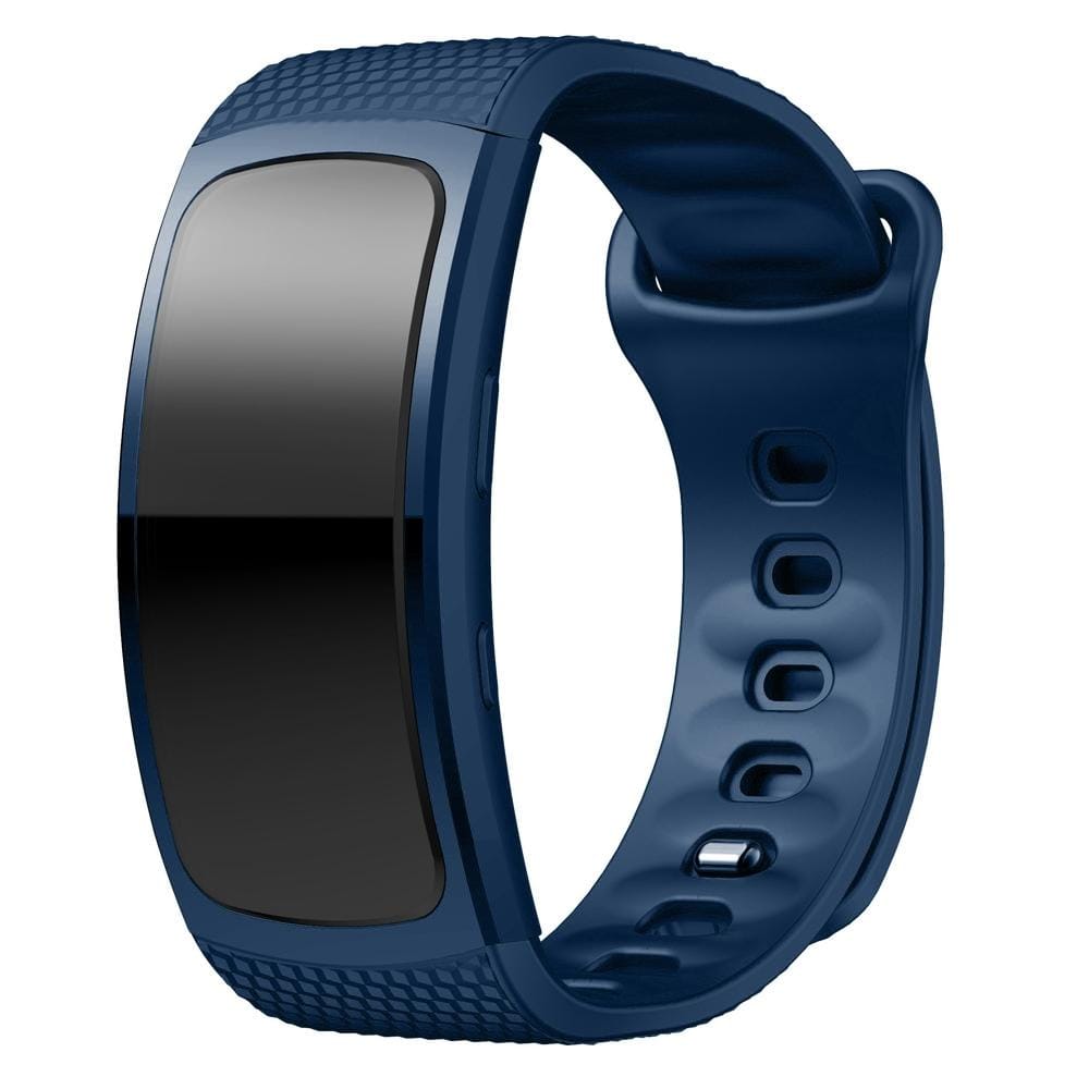 Silicone Wrist Strap Watch Band for Samsung Gear Fit2 SM-R360, Wrist Strap Size:150-213mm (Midnight Blue)