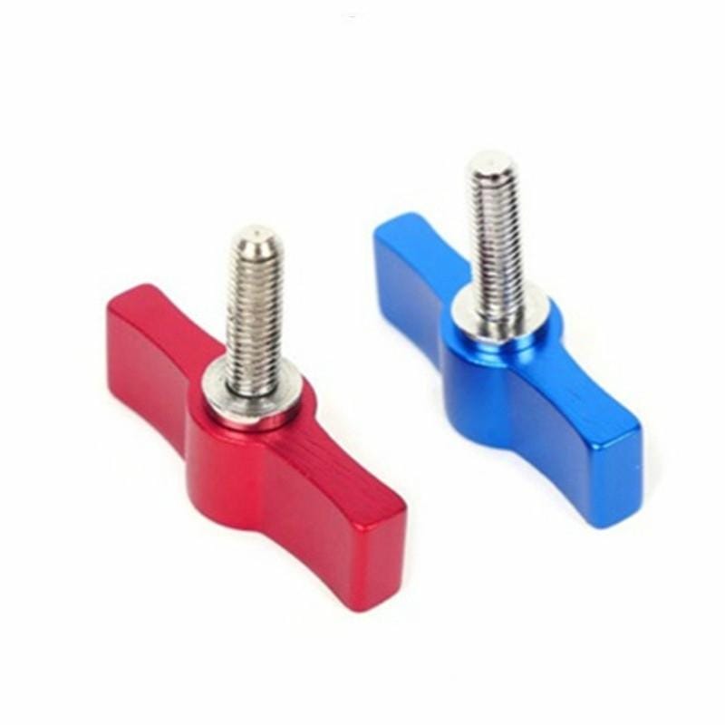 10PCS T-shaped Screw Multi-directional Adjustment Hand Screw Aluminum Alloy Handle Screw, Specification:M4 (Blue)