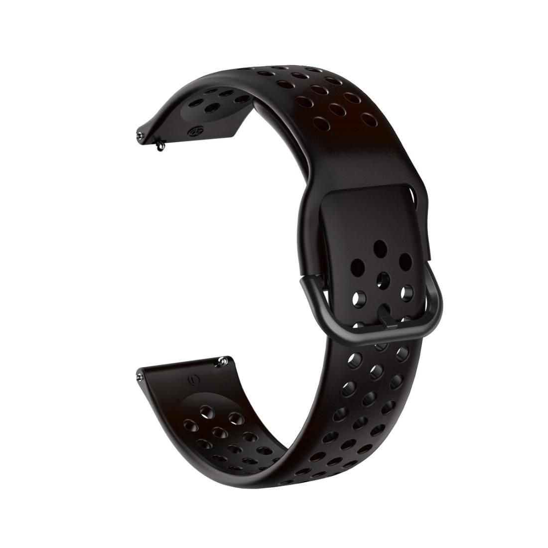 22mm For Huawei watch GT2e/GT/GT2 46MM Breathable Porous Strap with Inner Buckle (Black)