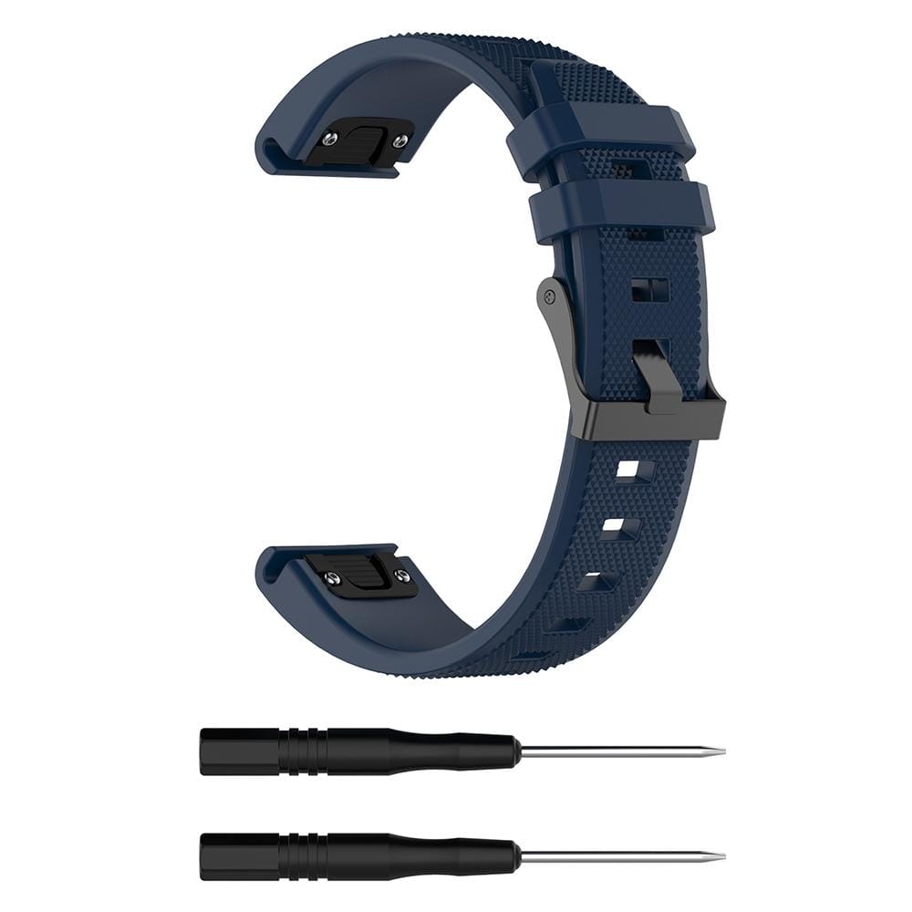 For Garmin Fenix5 Silicone Replacement Wrist Strap Watchband (Dark Blue)