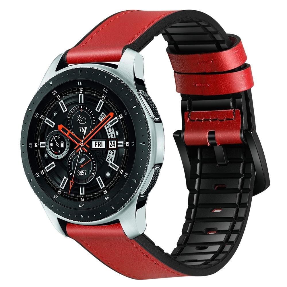 For Samsung Galaxy Watch Active 2 22mm Leather And Silicone Sports Band (Pink)