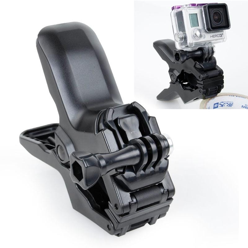 TMC HR219 Jaws Flex Clamp Mount with Buckle & Thumb Screw for GoPro  NEW HERO /HERO6   /5 Session /5 /4 Session /4 /3+ /3 /2 /1, Other Sport Cameras (Grey)