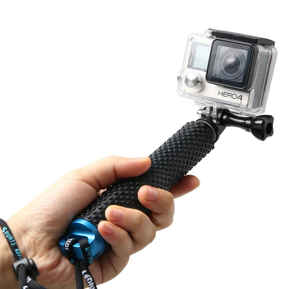 Handheld Extendable Pole Monopod with Screw for GoPro HERO5 Session /5 /4 Session /4 /3+ /3 /2 /1, Xiaoyi Sport Cameras, Max Length: 49cm (Blue)