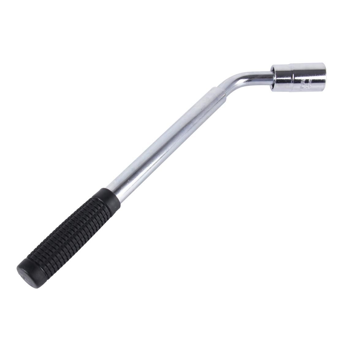 Telescoping Wheel Lug Wrench with Reversible 17mm & 19mm, 21mm & 23mm Socket Adapters And Extended Nonslip Handle from 14.4 inch to 20.5 inch