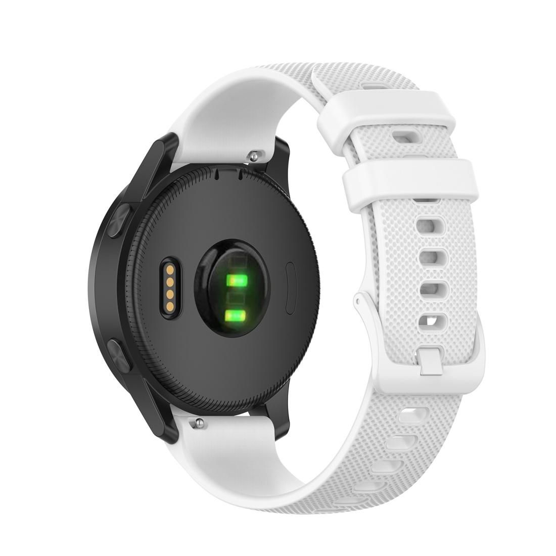 20mm Silicone Strap For Huami Amazfit GTS / Samsung Galaxy Watch Active 2 / Gear Sport (White)