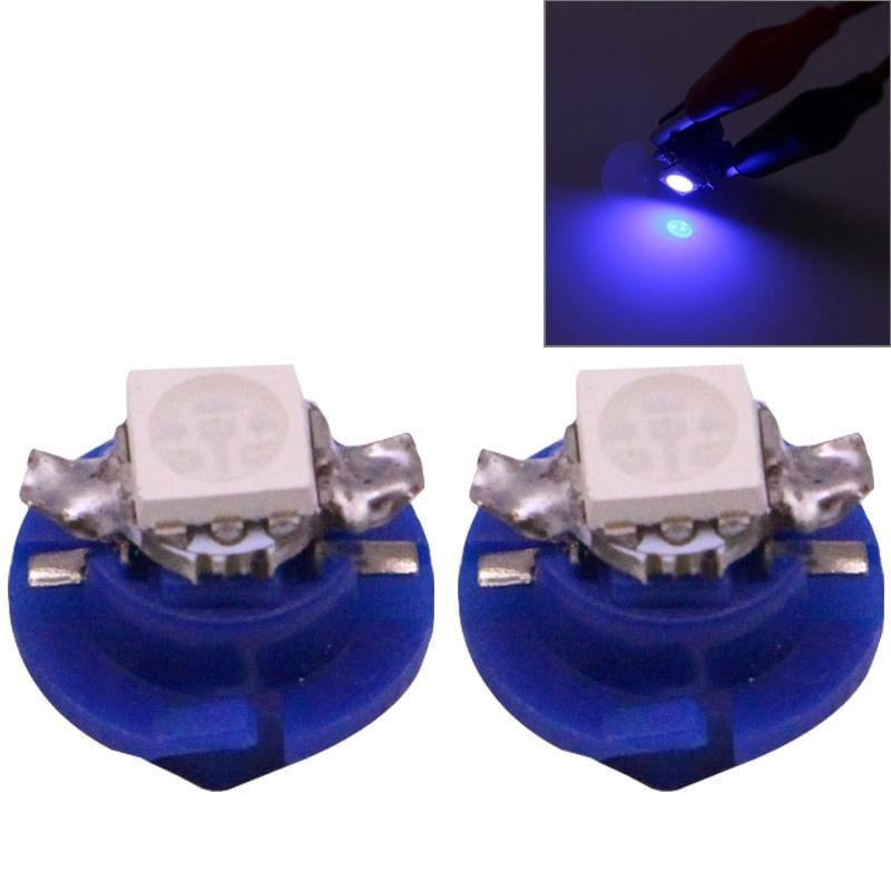 2 PCS B8.4 Blue Light 0.2W 12LM 1 LED SMD 5050 LED Instrument Light Bulb Dashboard Light for Vehicles, DC 12V (Blue)