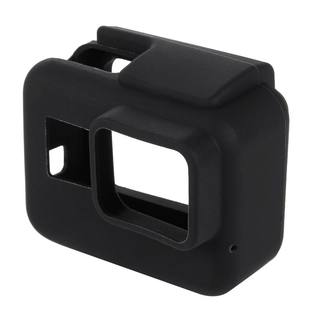 PULUZ Shock-proof Silicone Protective Case with Lens Cover for GoPro HERO /7 Black /6 /5 with Frame (Red)