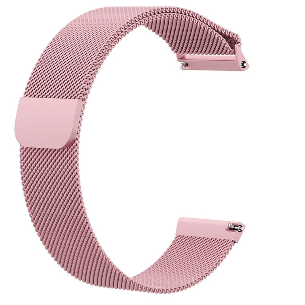 For Fitbit Versa Milanese Replacement Wrist Strap Watchband, Size:L (Rose Pink)