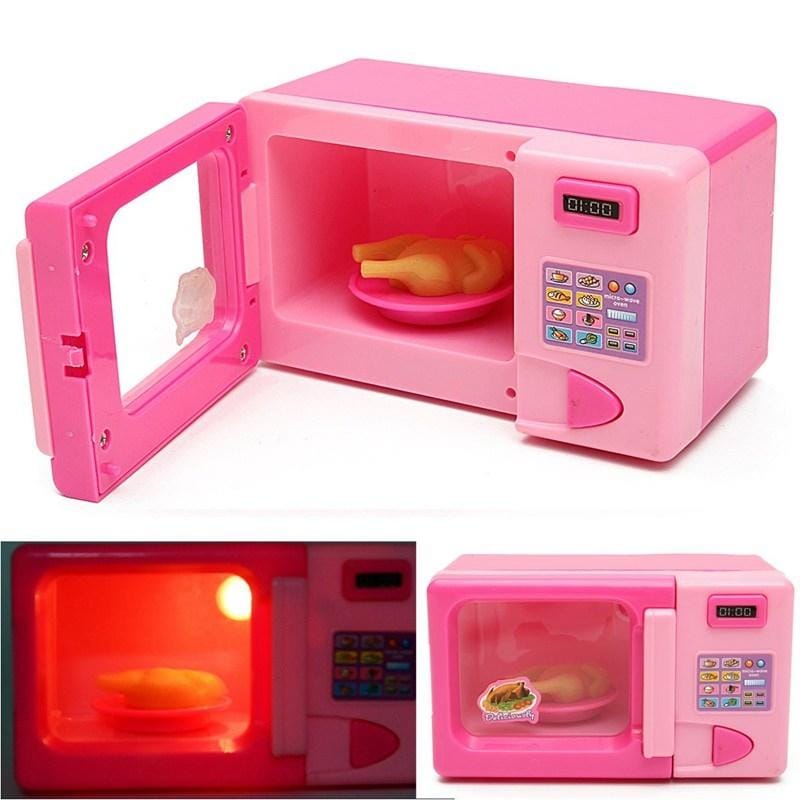 Children Mini Cute Microwave Oven Pretend Role Play Toy Educational fo