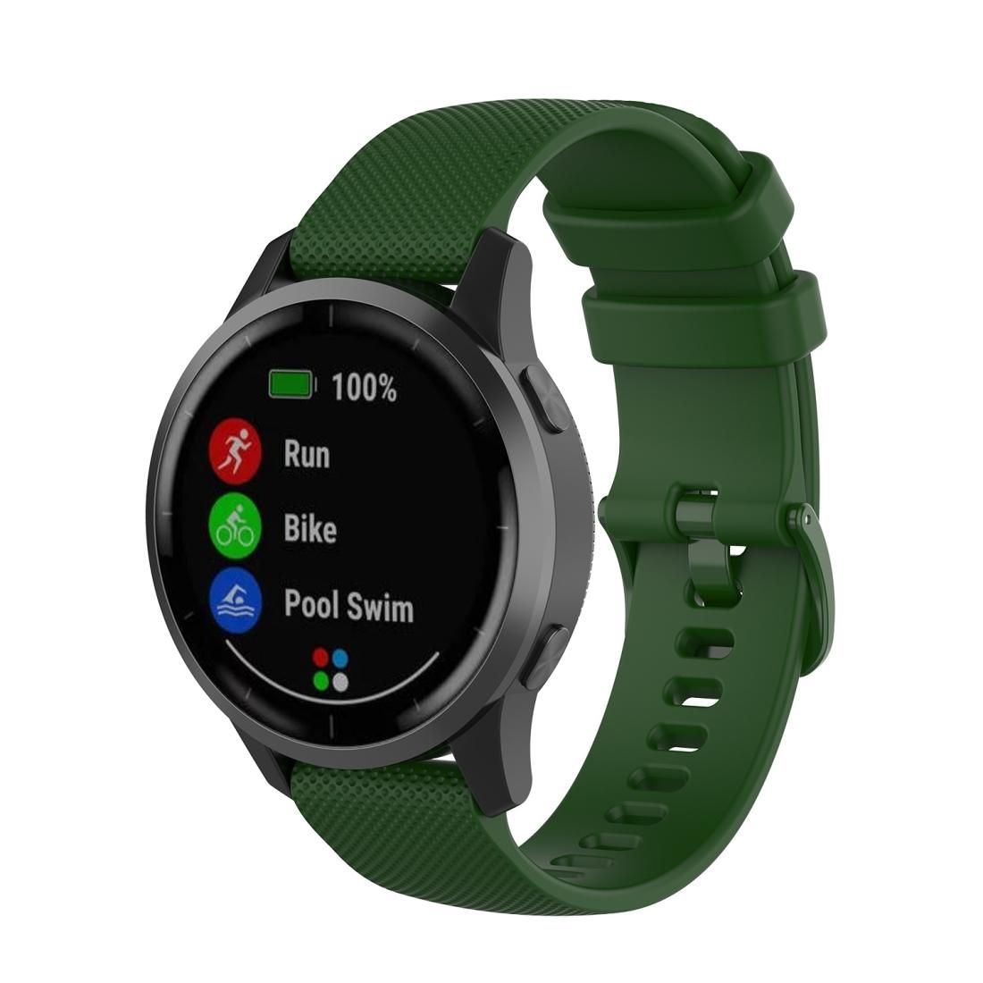 22mm For Huawei Watch GT2e GT2 46mm Silicone strap (Dark Green)