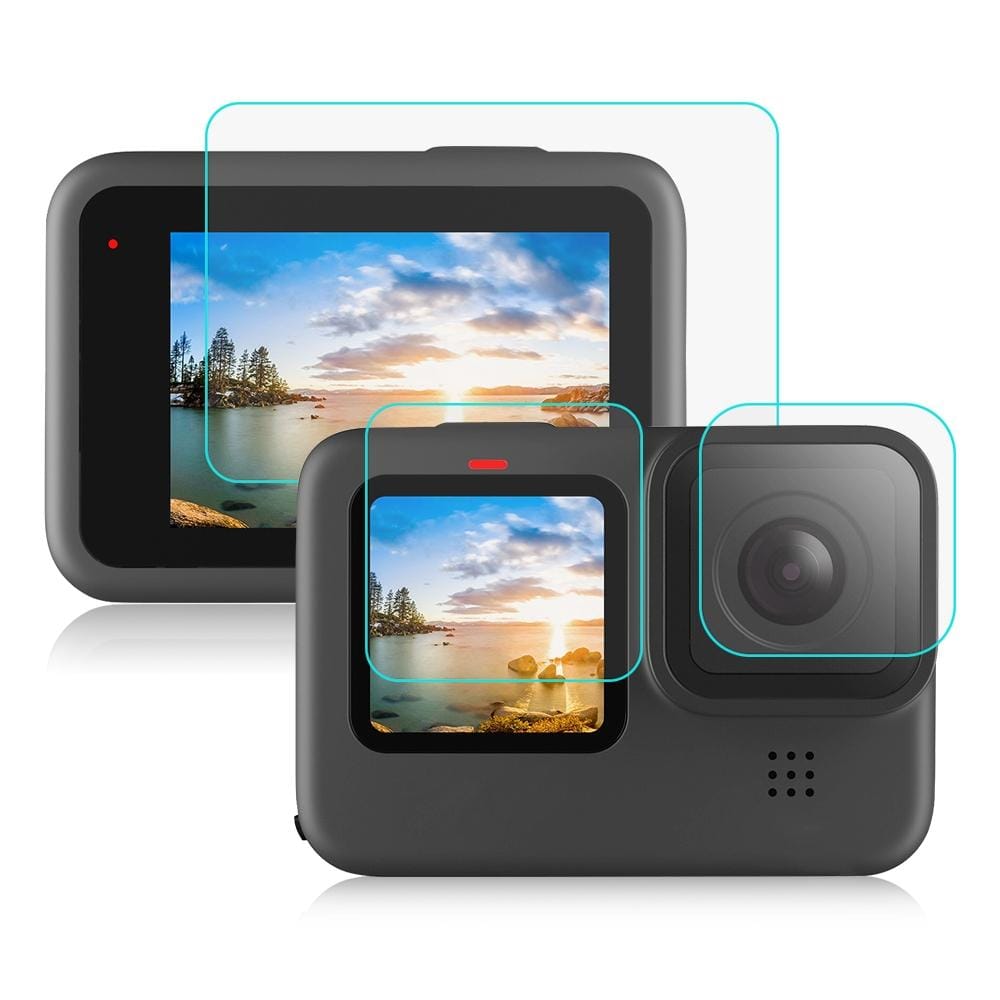 PULUZ for GoPro HERO9 Black Lens + LCD Display 9H 2.5D Tempered Glass Film