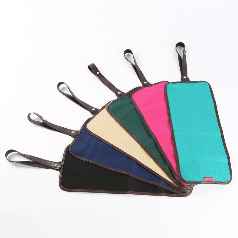 36 Holes Pencil Holder Colored Pencil Bag Storage Pouch Canvas Bag (black )