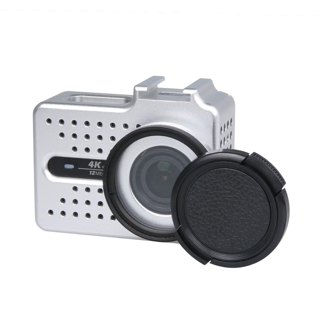 CNC Aluminum Alloy Housing Protective Case with UV Filter & Lens Protective Cap for Xiaomi Xiaoyi Yi II 4K Sport Action Camera (Silver)