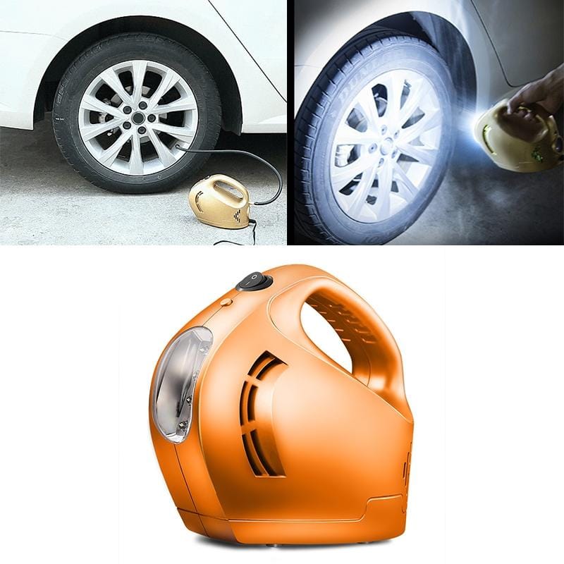 DC 12V 100W Four In One Portable  Car Tire Pump Inflatable Pump (Orange)