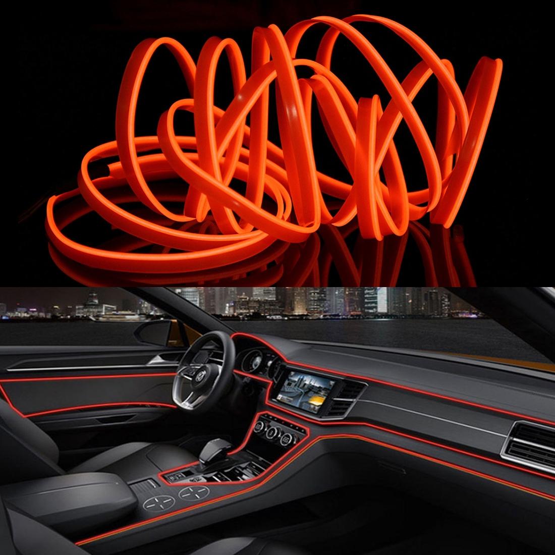 3m Cold Light Flexible LED Strip Light For Car Decoration (Orange Light)