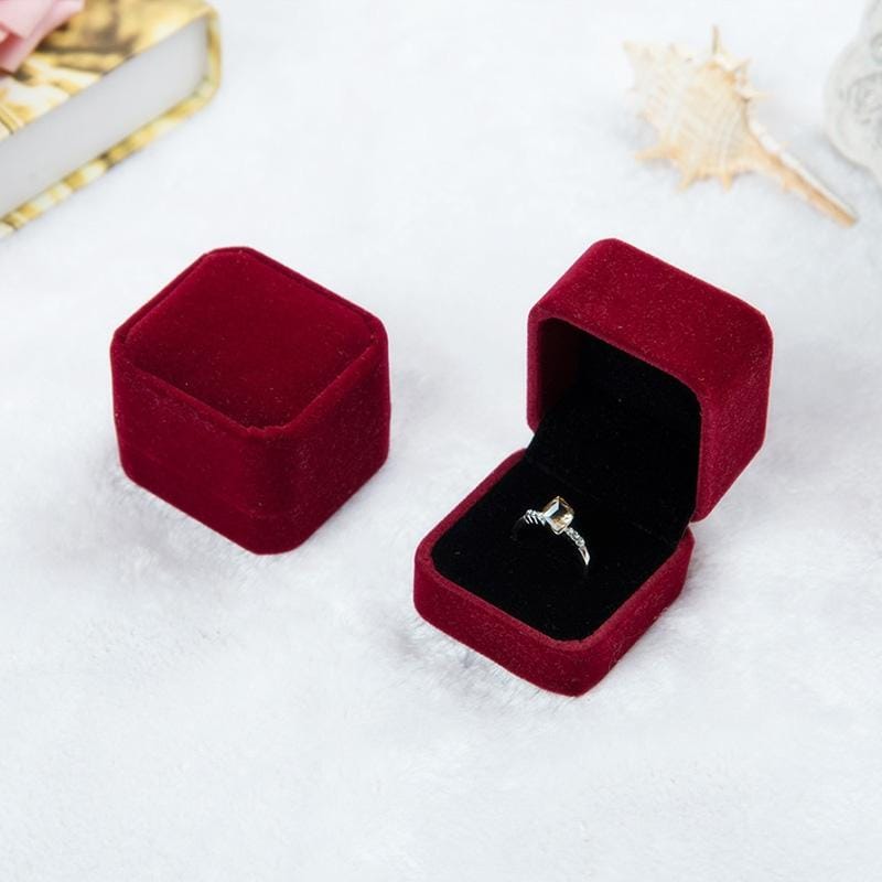 3 PCS Wedding Jewelry Accessories Squre Velvet Jewelry Box Jewelry Display Case Gift Boxes Ring Earrings Box (Blue)