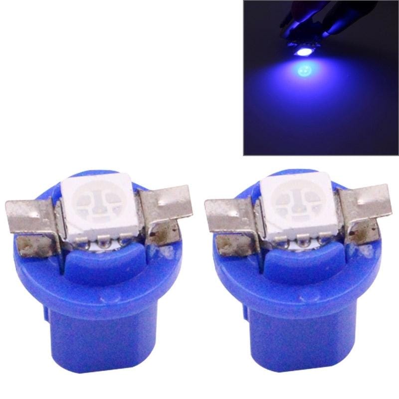 2 PCS B8.5 Blue Light 0.2W 12LM 1 LED SMD 5050 LED Instrument Light Bulb Dashboard Light for Vehicles, DC 12V (Blue)