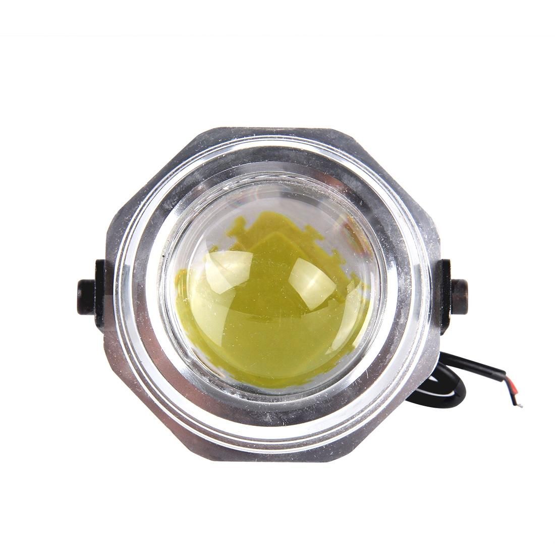 10W 500LM 5500K COB LED White Hexagon Motorcycle Headlight Lamp Eagle Eye Light, DC 12V