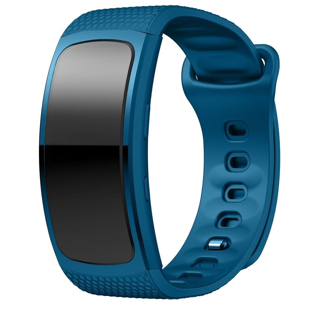 Silicone Wrist Strap Watch Band for Samsung Gear Fit2 SM-R360, Wrist Strap Size:126-175mm (Light Blue)