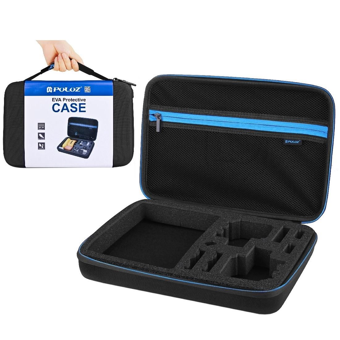 PULUZ Waterproof Carrying and Travel Case for GoPro  NEW HERO /HERO6   /5 /4 Session /4 /3+ /3 /2 /1, Puluz U6000 and other Sport Cameras Accessories, Large Size: 32cm x 22cm x 7cm