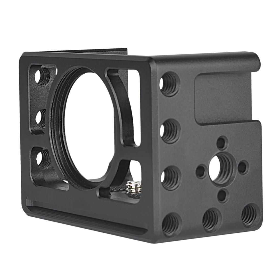 YELANGU C10 Housing Shell CNC Aluminum Alloy Protective Cage with Screw & Base Adapter for Sony RX0 II (Black)