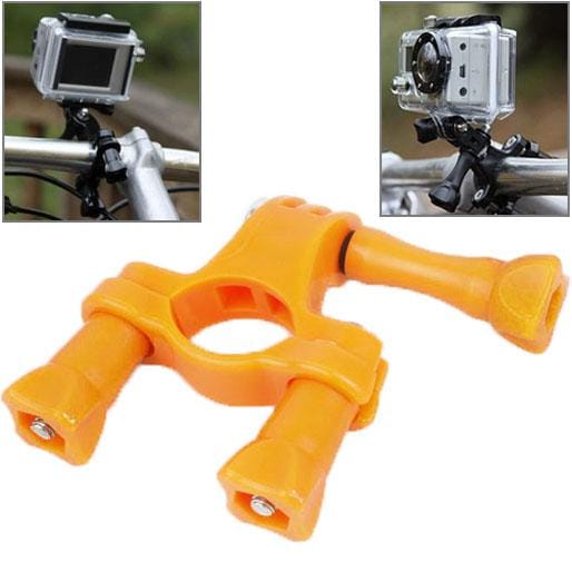 TMC Handlebar Seatpost Pole Mount Bike Moto Bicycle Clamp for GoPro  NEW HERO /HERO6   /5 Session /5 /4 Session /4 /3+ /3 /2 /1, Xiaoyi Sport Cameras (Orange)