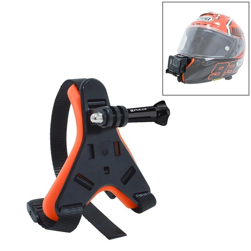 PULUZ Motorcycle Helmet Chin Strap Belt Mount for GoPro HERO9 Black / HERO8 Black / HERO7 /6 /5 /5 Session /4 Session /4 /3+ /3 /2 /1, Xiaoyi and Other Action Cameras