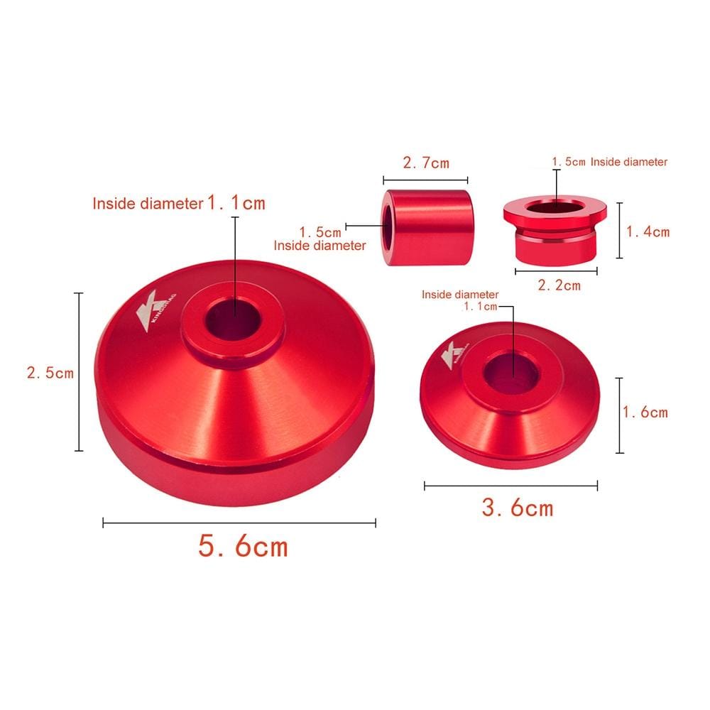 4 in 1 Motorcycle Modification Accessories Aluminum Alloy Hub Cove Set (Black)