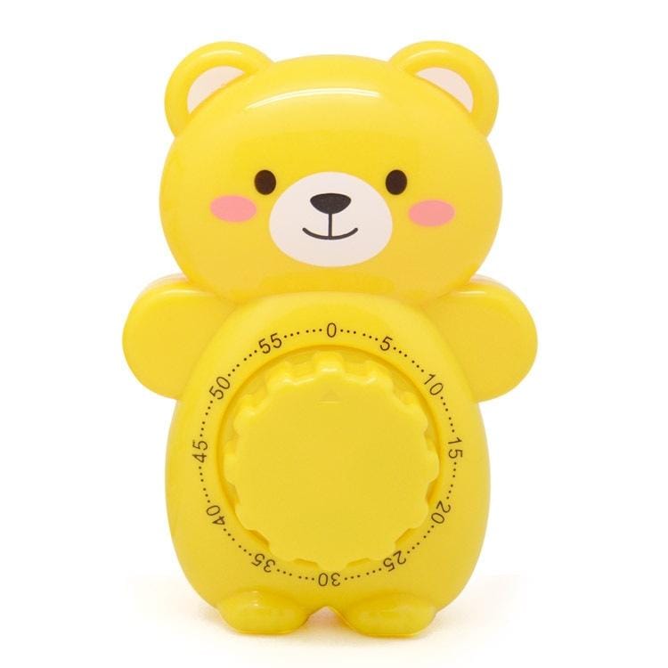 3 PCS Cartoon Bear Timer Kitchen Gadget Mechanical Timer (Brown)