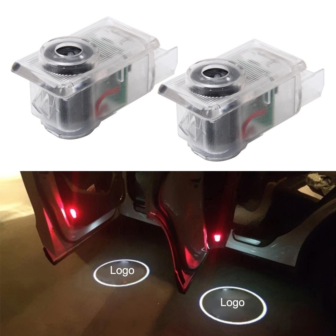 2 PCS LED Car Door Welcome Logo Car Brand 3D Shadow Lights for Volvo