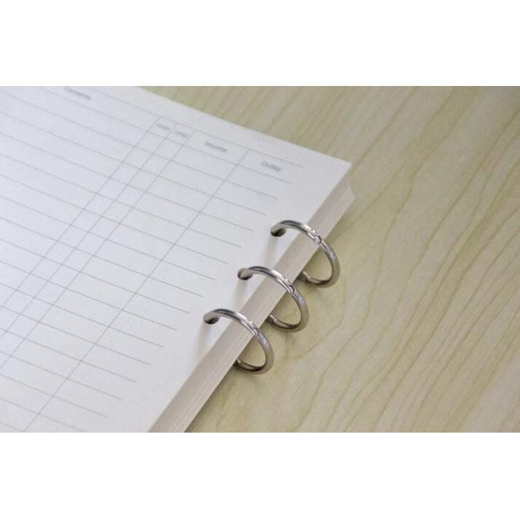 10 PCS Notebook Ring Buckle 3 Hole Ring Hanging Accessories 3-Hole Silver Clasp