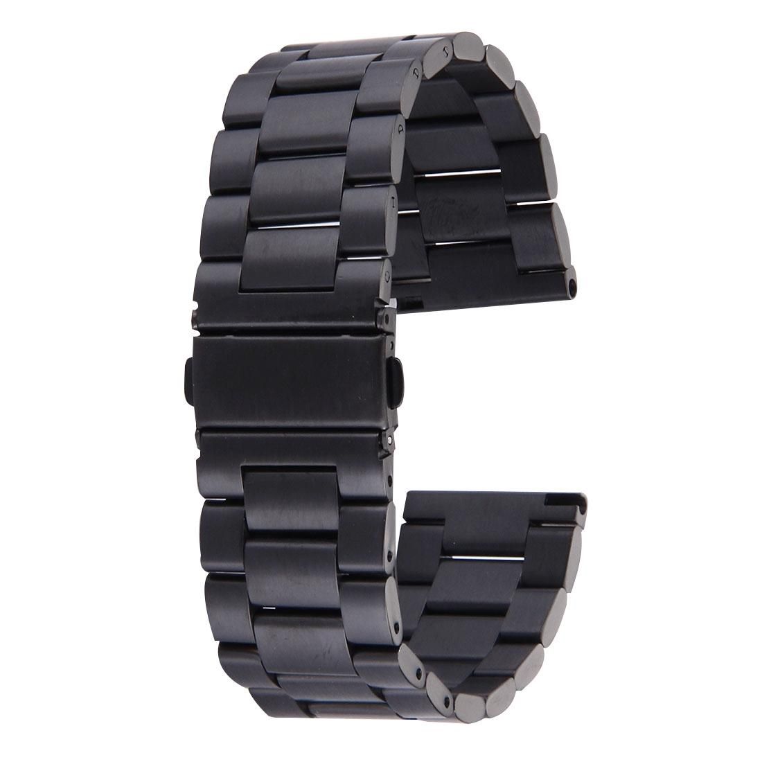 For Fitbit Blaze Smart Watch Butterfly Buckle 3 Beads Stainless Steel Watchband (Silver)