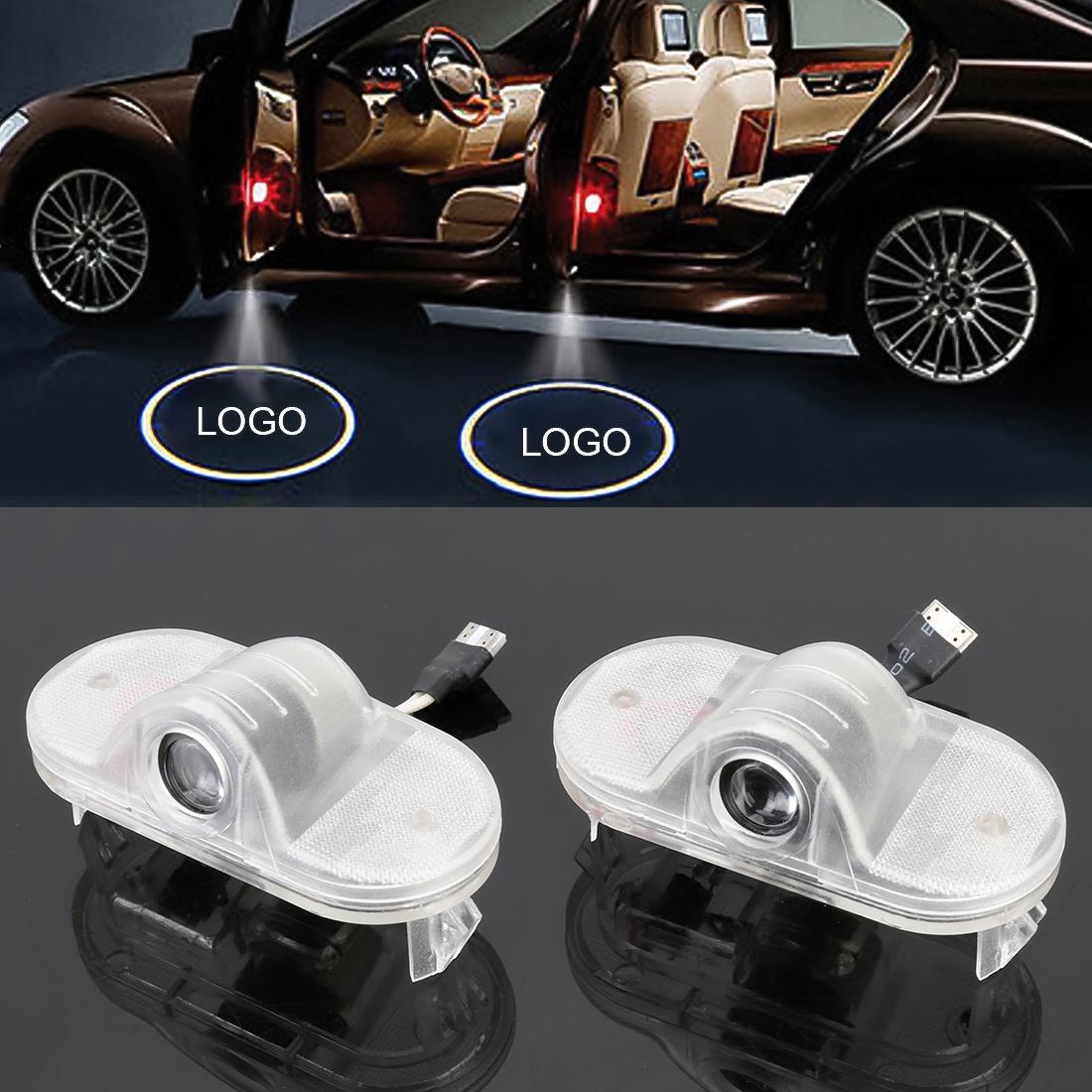 2 PCS DC12V 2W Car Door Logo Light Brand Shadow Lights Courtesy Lamp for Skoda Octavia 2007-2015