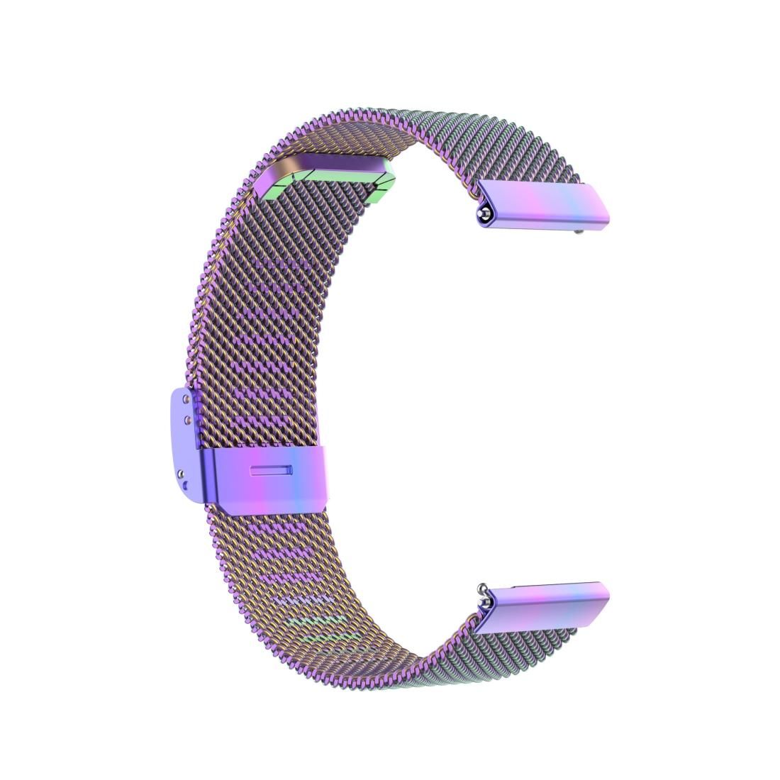 For Huawei GT/GT2 46mm/ Galaxy Watch 46mm/ Fossil Fossil Gen 5 Carlyle 46mm Stainless Steel Mesh Watch Wrist Strap 22MM (Colourful)