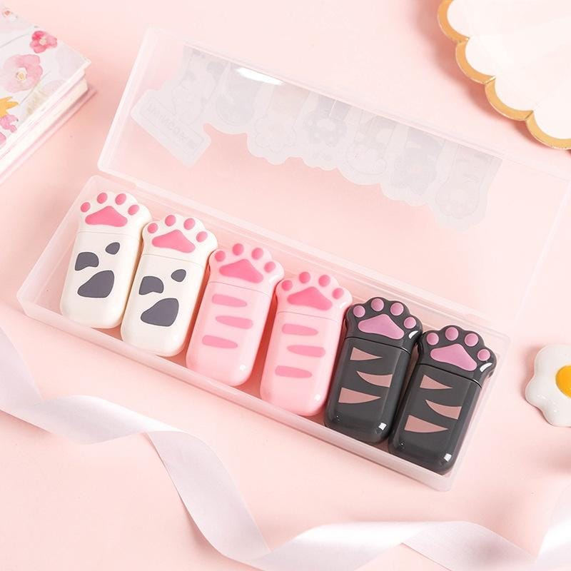 6 PCS Cute Cat Claw Correction Tape Set Creative Mini Correction Tape Student Stationery (Cat Claw Correction Tape-6 Boxes B694K)