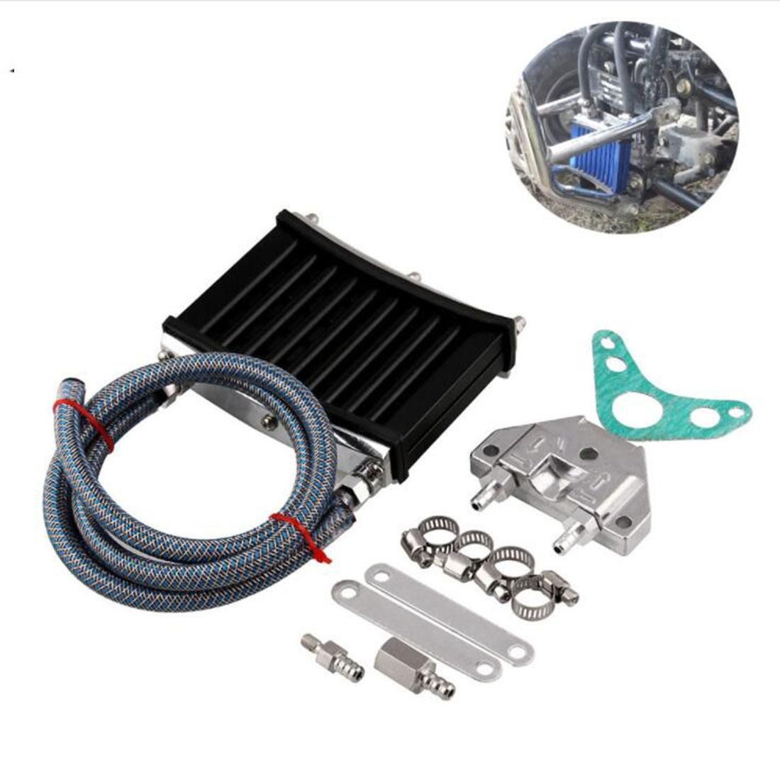 MB-OCC041 Motorcycle Modification Accessories Universal Aluminum Engine Oil Radiator Set for 125cc / 140cc / 150cc Motorcycles