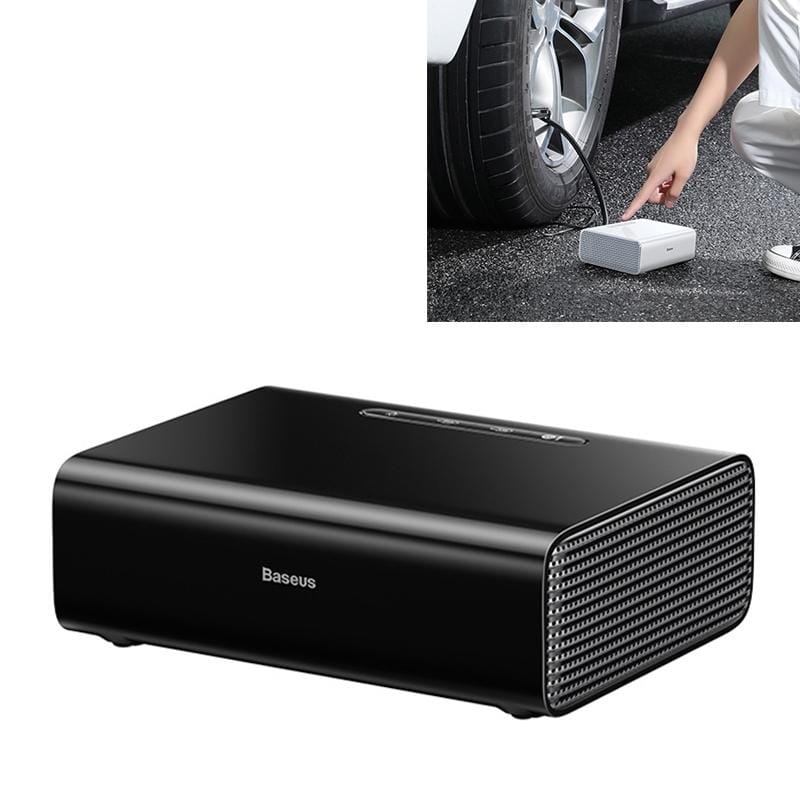 Baseus DC12V 120W Portable Toolbox Smart Air Pump Tire Inflator Car Tire Pump Inflatable Pump with Light (Black)
