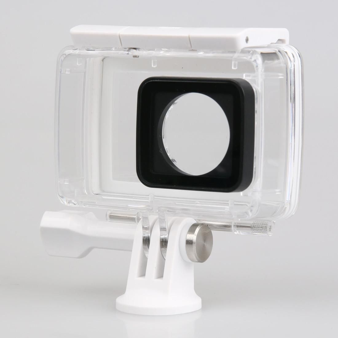 IP68 Waterproof Housing Protective Case with Buckle Basic Mount for Xiaomi Xiaoyi II 4K, Waterproof Depth: 40m (White)