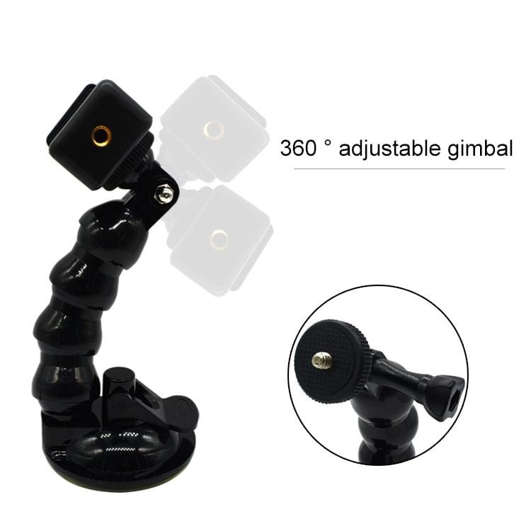 Hose Snake Arm Car Sucker Four-section Universal Suction Cup + Phone Clip for GoPro Hero 5 Session / Xiaoayi / Xiaomi / AKASO EK5000