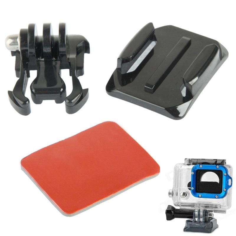 Miniiisw M-AF Universal Curved Surface Mount Stand Kit for GoPro HERO4 / 3+ / 3 / 2 / 1 (Black)