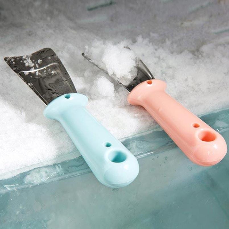 Stainless Steel De-icing Shovel Ice Scoop Freezer Multifunction Household Deicing Cleaning Gadget (Green )