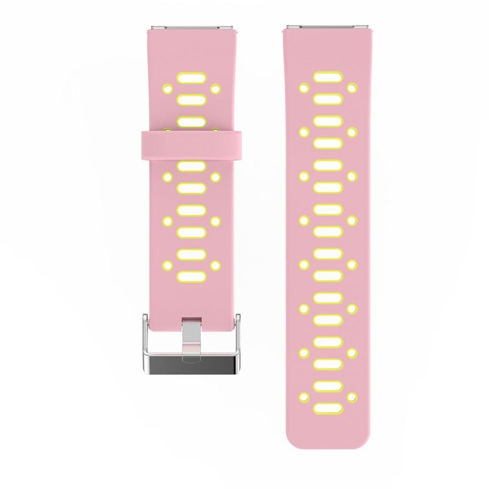 For Fitbit Blaze Two-tone Silicone Replacement Wrist Strap Watchband with Buckle (Red + White)