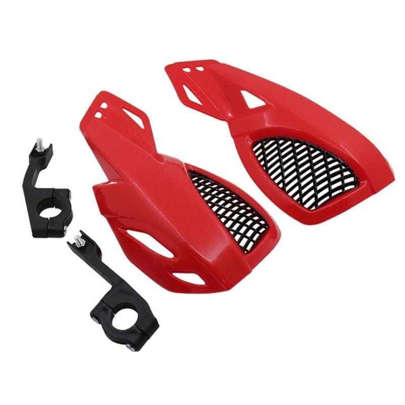 24CM Motorcycle Handguard Hand Guard Protector for Kawasaki Suzuki Honda Yamaha Moto Dirt Bike ATVS With Mount Kit (Red)