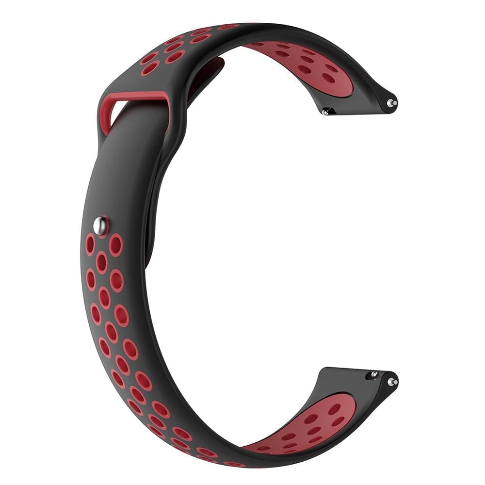 For Garmin Fenix Chronos Two-colors Replacement Wrist Strap Watchband (Black Red)