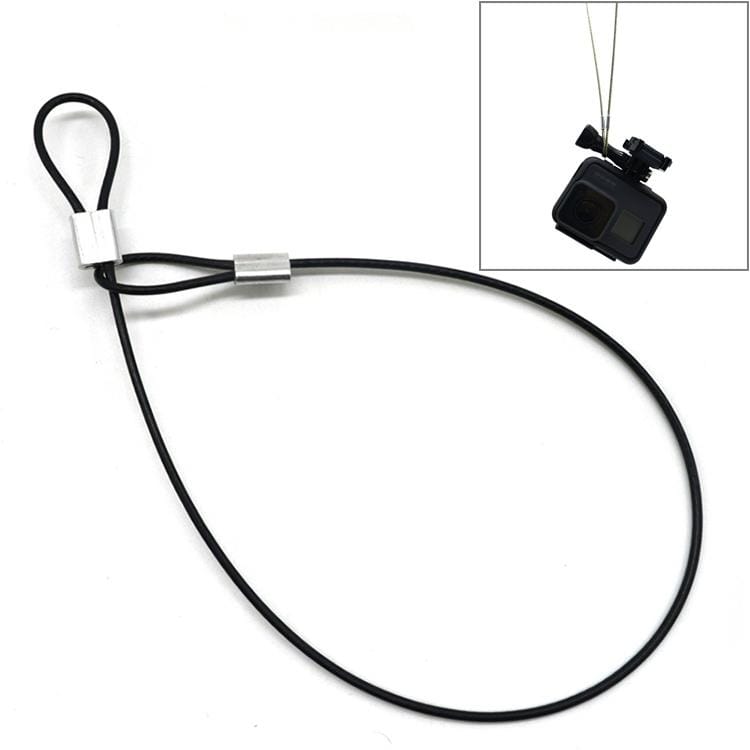 30cm Action Camera Universal Screw Anti-lost Wire Safety Rope for GoPro Fusion/Hero6/Hero5/Xiaoyi/Xiaomi (Black)